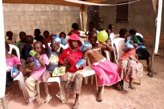 2018 Children Party @ Ungwa Makama-beneficiaries showing their gift